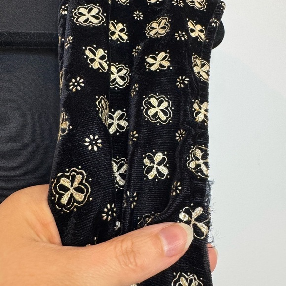 Vintage Cassino Black velour gold Patterned sleeveless vest size XL - Picture 6 of 8